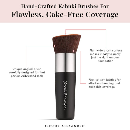 Jerome Alexander angled Kabuki Brush dense bristles blend makeup evenly