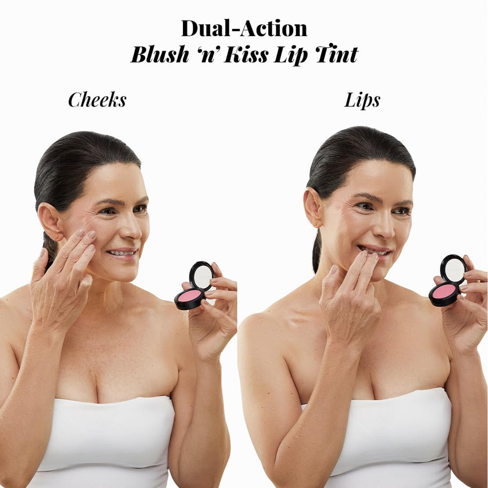 Jerome Alexander Blush 'n' Kiss cheek tint on the skin