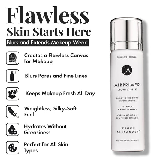 Jerome Alexander LiquidSilk Air Primer smooths skin and reduces visible pores
