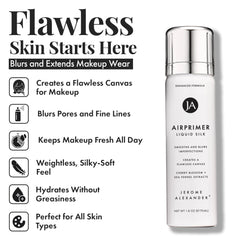 Jerome Alexander LiquidSilk Air Primer smoothing pores and prepping skin