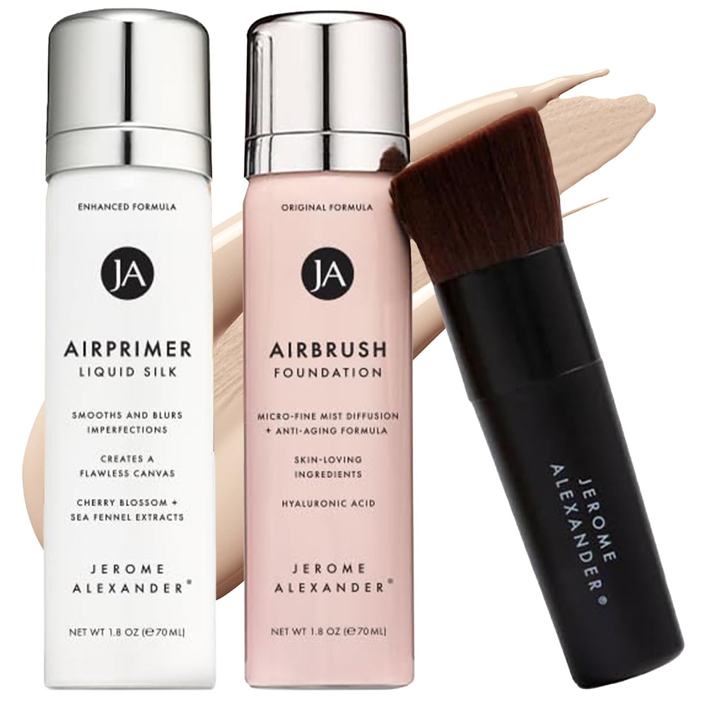 Jerome Alexander MagicMinerals AirBrush Foundation spray delivering lightweight, buildable coverage