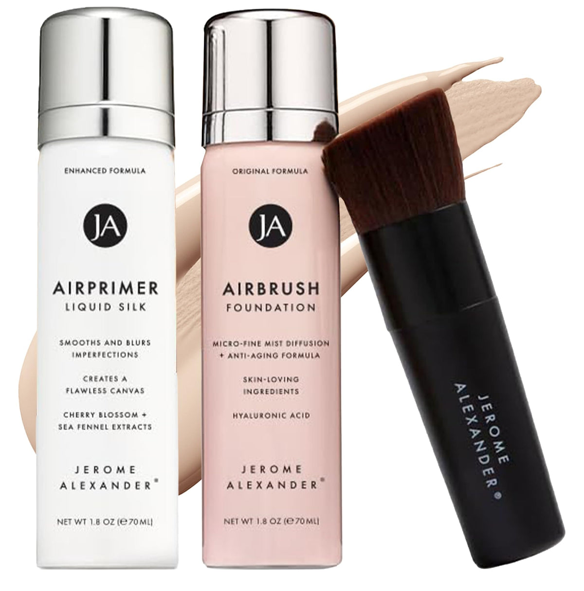 Jerome Alexander MagicMinerals AirBrush Foundation spray delivering lightweight, buildable coverage