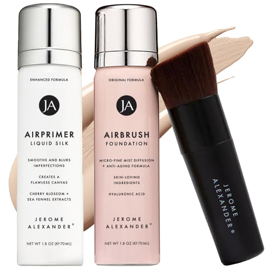 Jerome Alexander MagicMinerals AirBrush Foundation spray delivering lightweight, buildable coverage