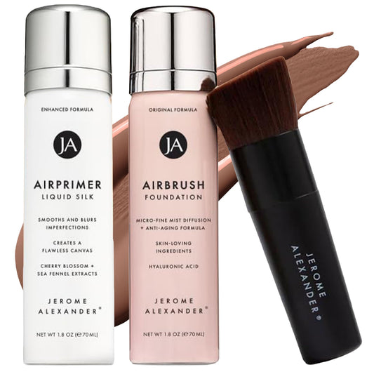 Jerome Alexander MagicMinerals airbrush foundation spray for buildable coverage with a natural matte finish