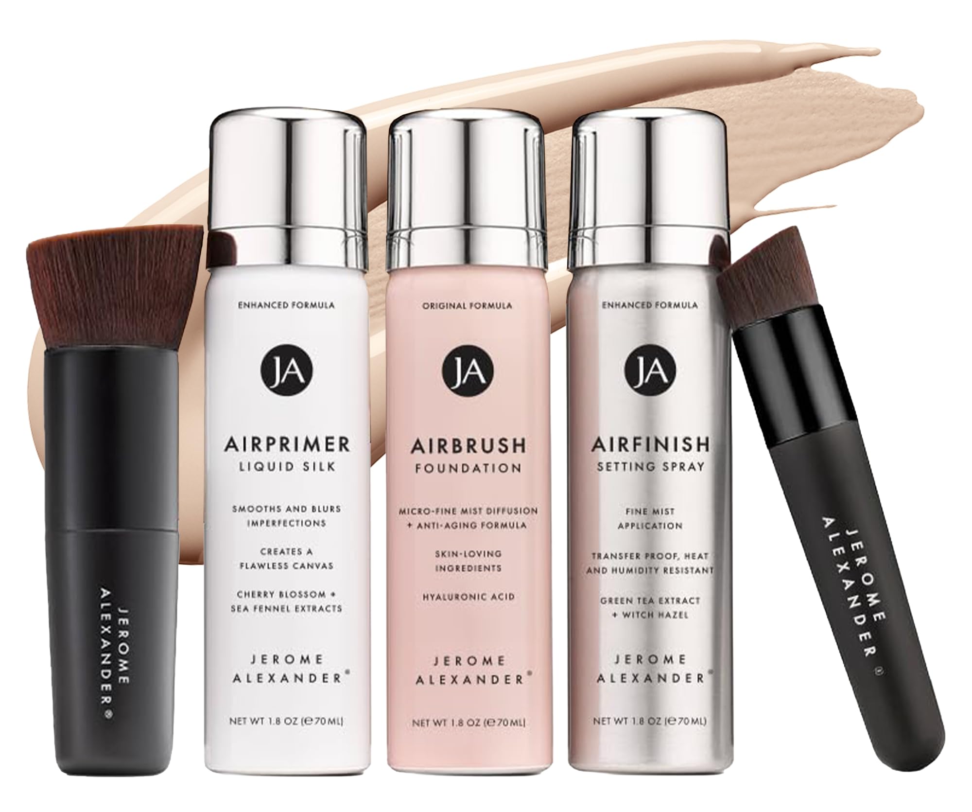 Jerome Alexander MagicMinerals airbrush foundation spray delivers lightweight, buildable coverage.