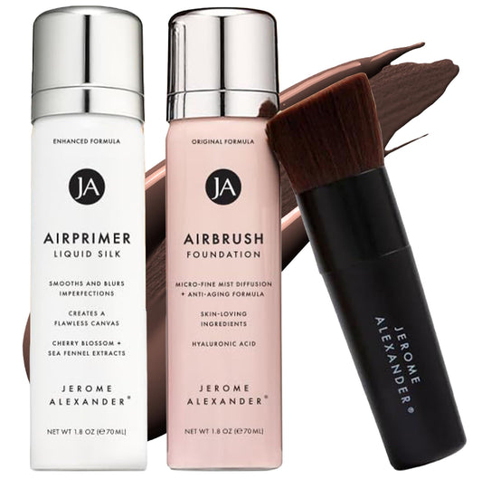 Jerome Alexander MagicMinerals Airbrush Foundation Spray for smooth, even coverage.
