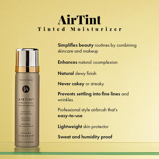 Jerome Alexander AirTint mist application for natural, buildable coverage