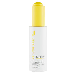JESS BEAUTY Face Sunscreen Sun Drops bottle shown for sun protection