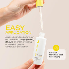 Travel-friendly 1 fl oz packaging of JESS BEAUTY Sun Drops