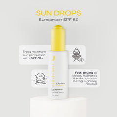 Pouring JESS BEAUTY Sun Drops demonstrates quick absorption