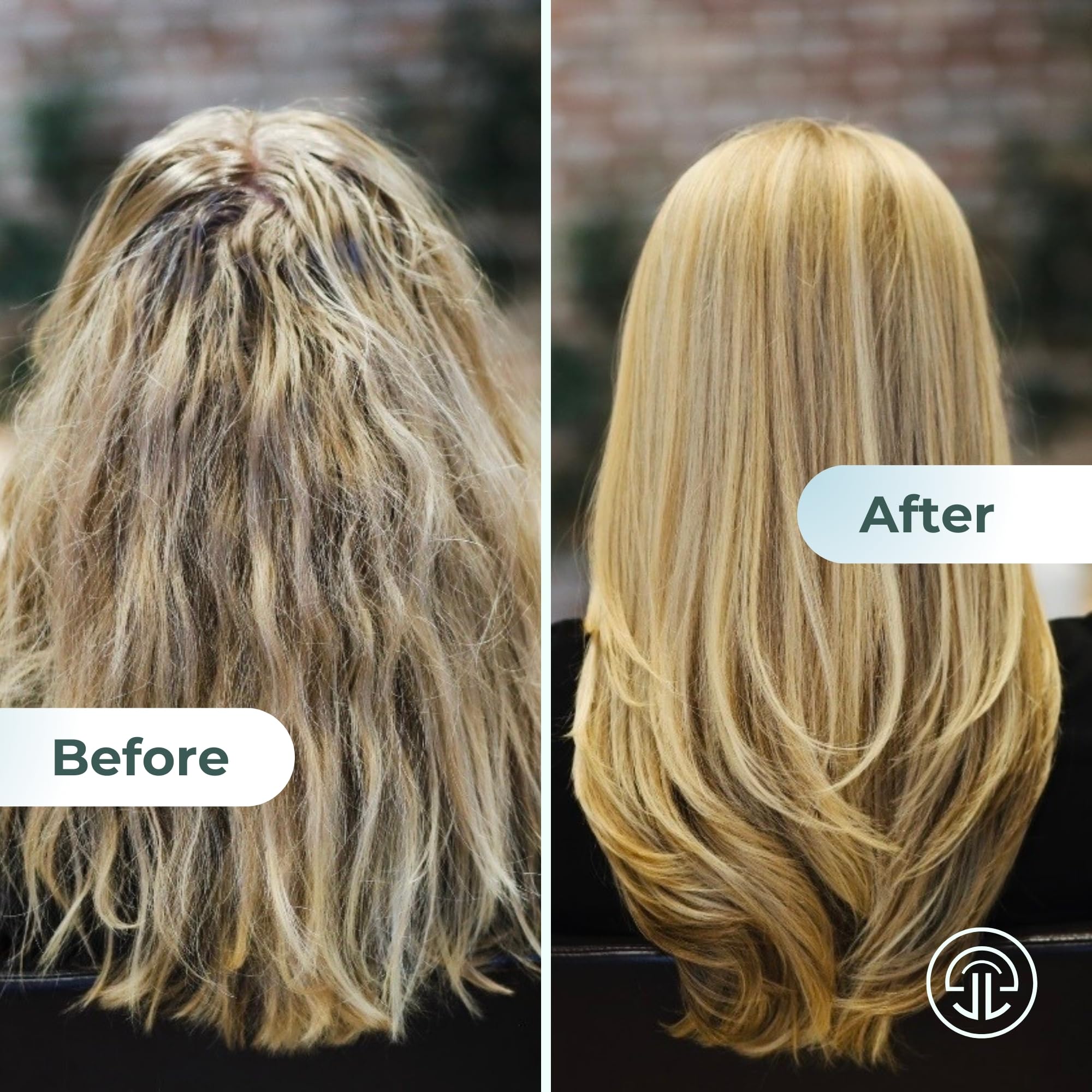 Green tea and plant oil blend highlighted on Jess & Lou shampoo packaging
