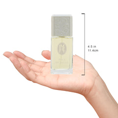 Jessica McClintock EDP application demonstrates pulse-point use for a balanced scent