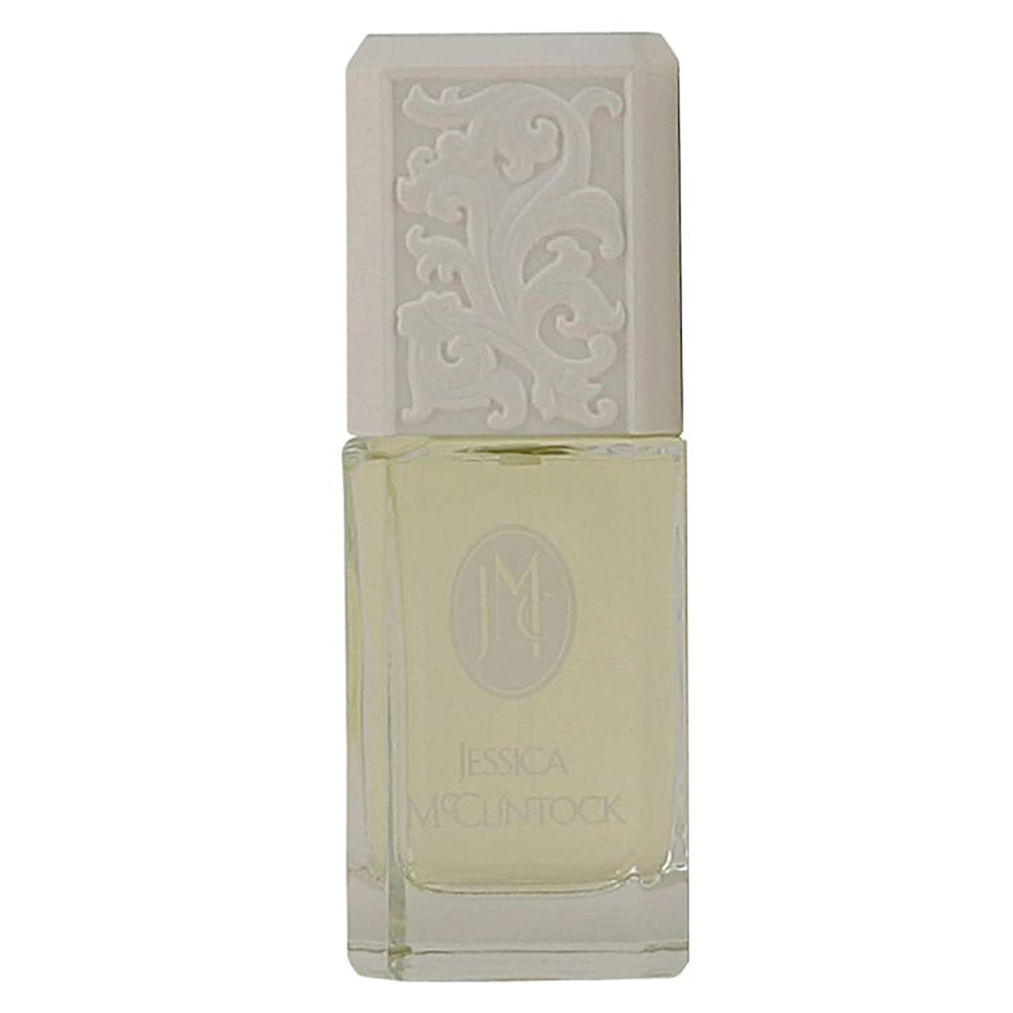 Jessica McClintock EDP bottle closeup reveals citrus and floral notes