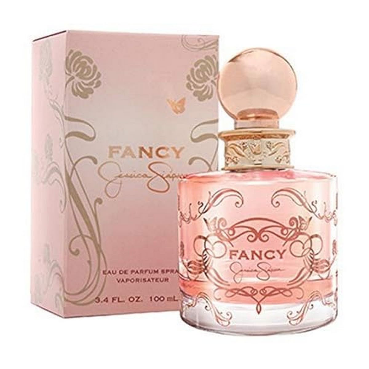 Jessica Simpson Fancy Eau de Parfum bottle, versatile scent for day and night