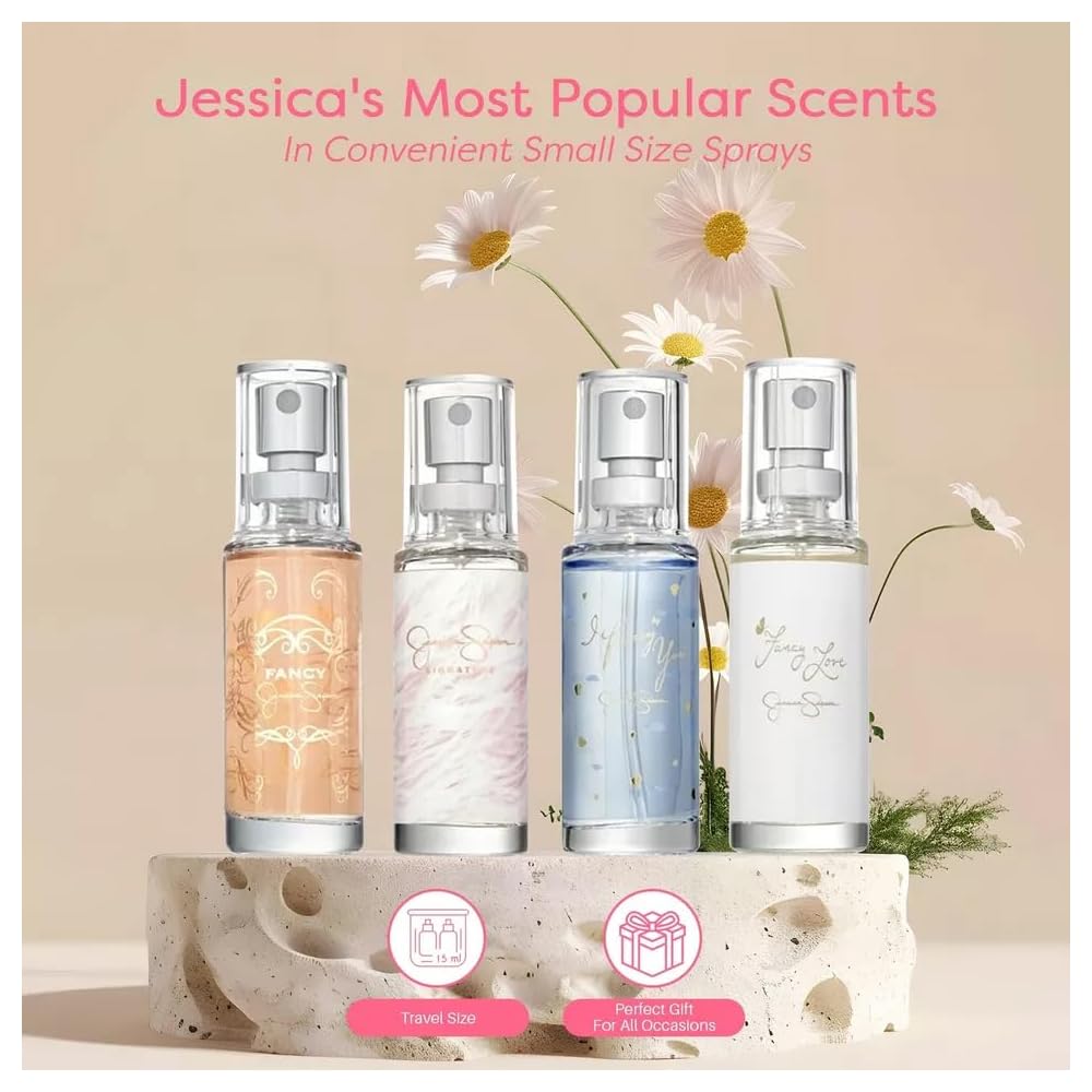 Jessica Simpson gift set box with portable perfumes for gifting.