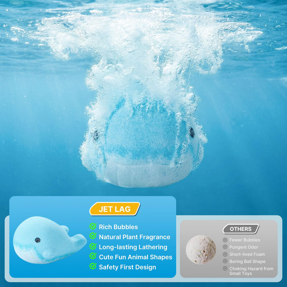JET LAG animal bath bombs penguin front view for charming bath rituals