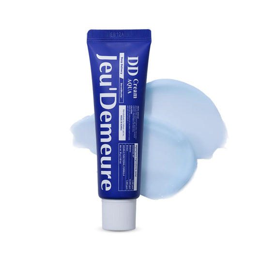 JEU'DEMEURE DermiShuttle DD Cream bottle shows deep hydration and barrier support.