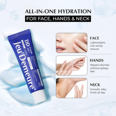JEU'DEMEURE DermiShuttle DD Cream neck application for daily use.