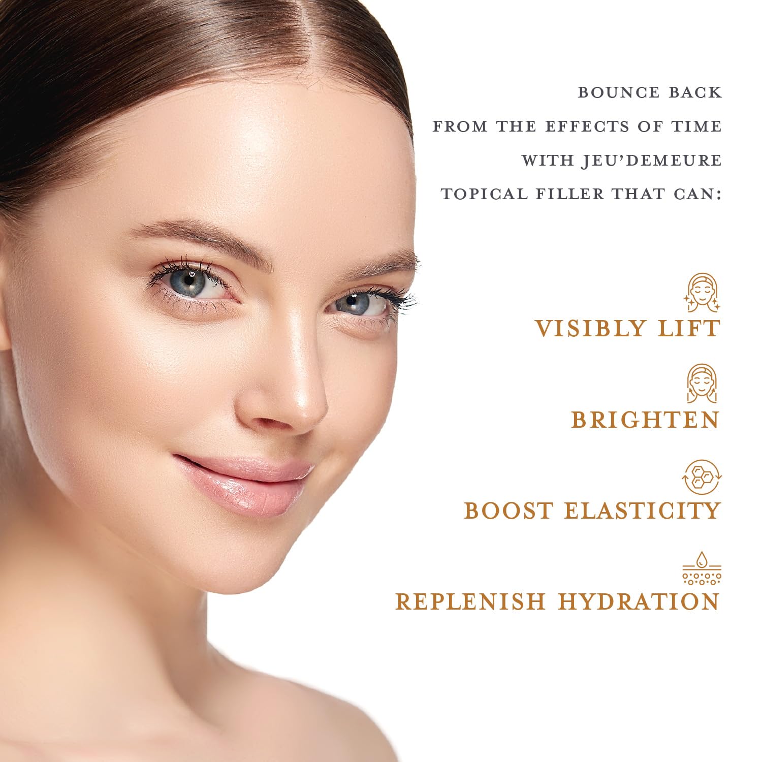 JEU'DEMEURE DermiShuttle hyaluronic acid supports deep hydration.