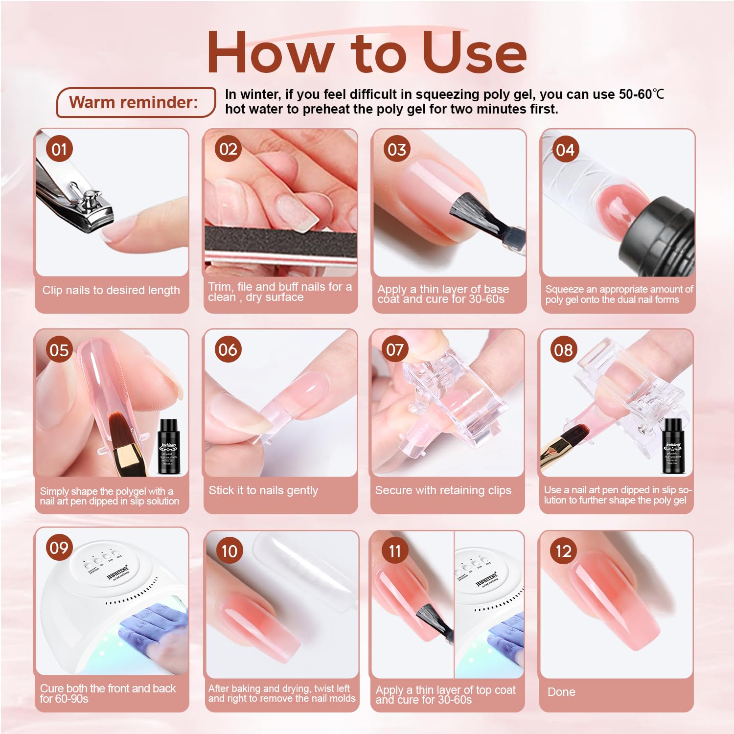 JEWHITENY at-home nail salon setup for salon-quality results.