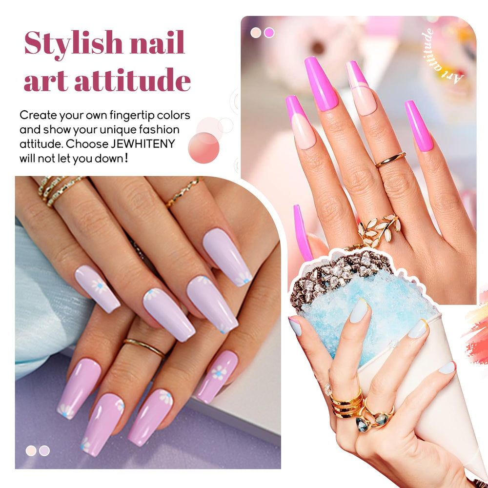 JEWHITENY base coat and top coats deliver glossy durability