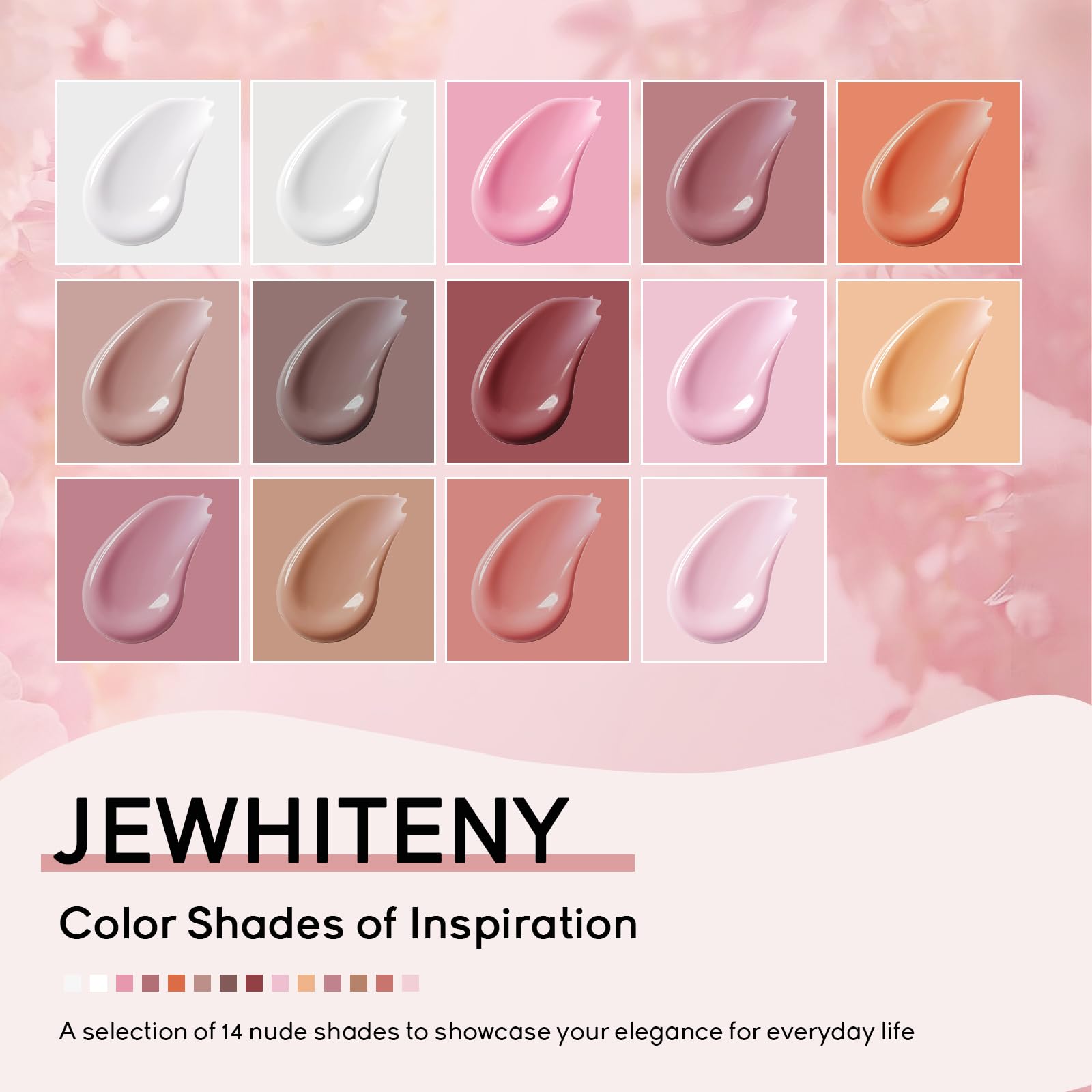 JEWHITENY dual nail forms in 10 sizes for precise extensions.