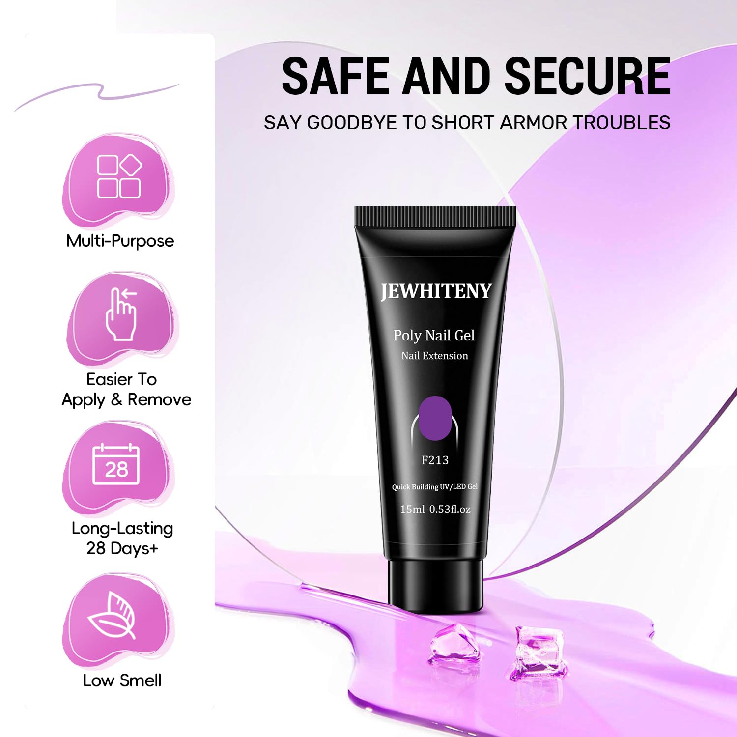JEWHITENY glossy top coat delivers a long-lasting shine
