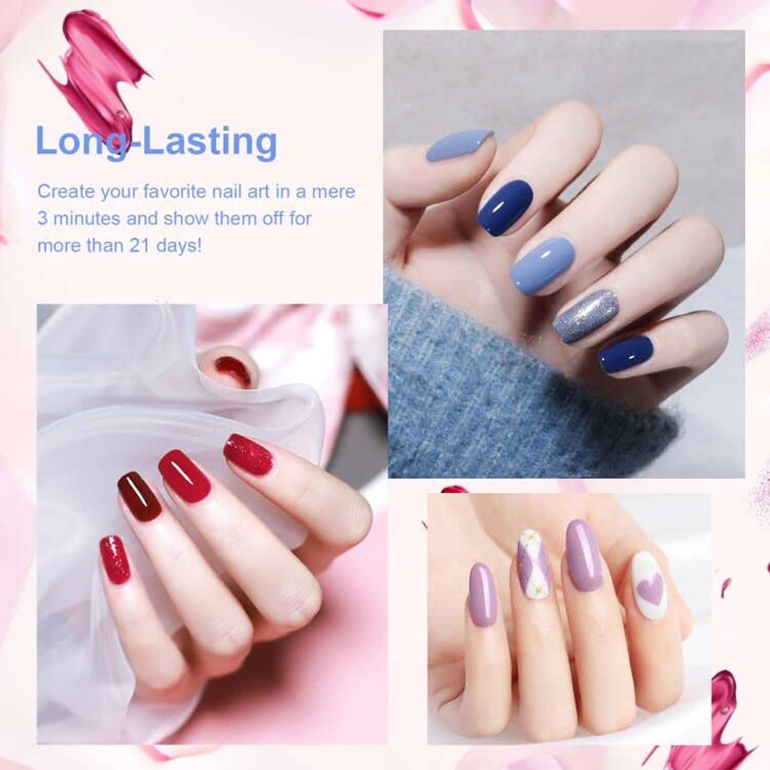 JEWHITENY matte top coat for chic, modern nail effects.
