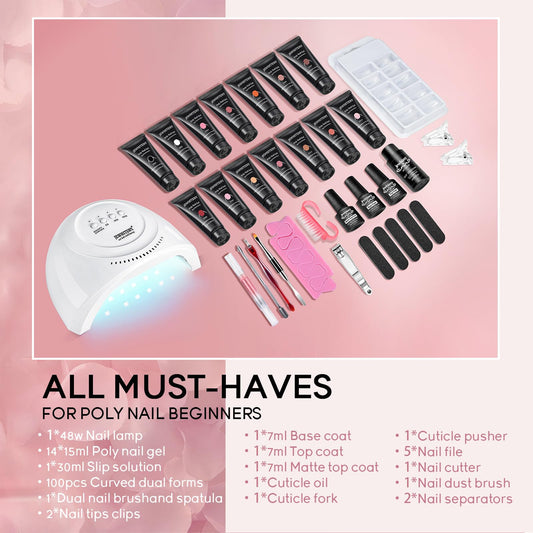 JEWHITENY poly gel color palette for versatile nail art and extended wear.