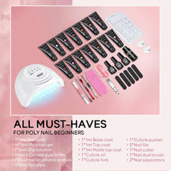 JEWHITENY poly gel color palette for versatile nail art and extended wear.