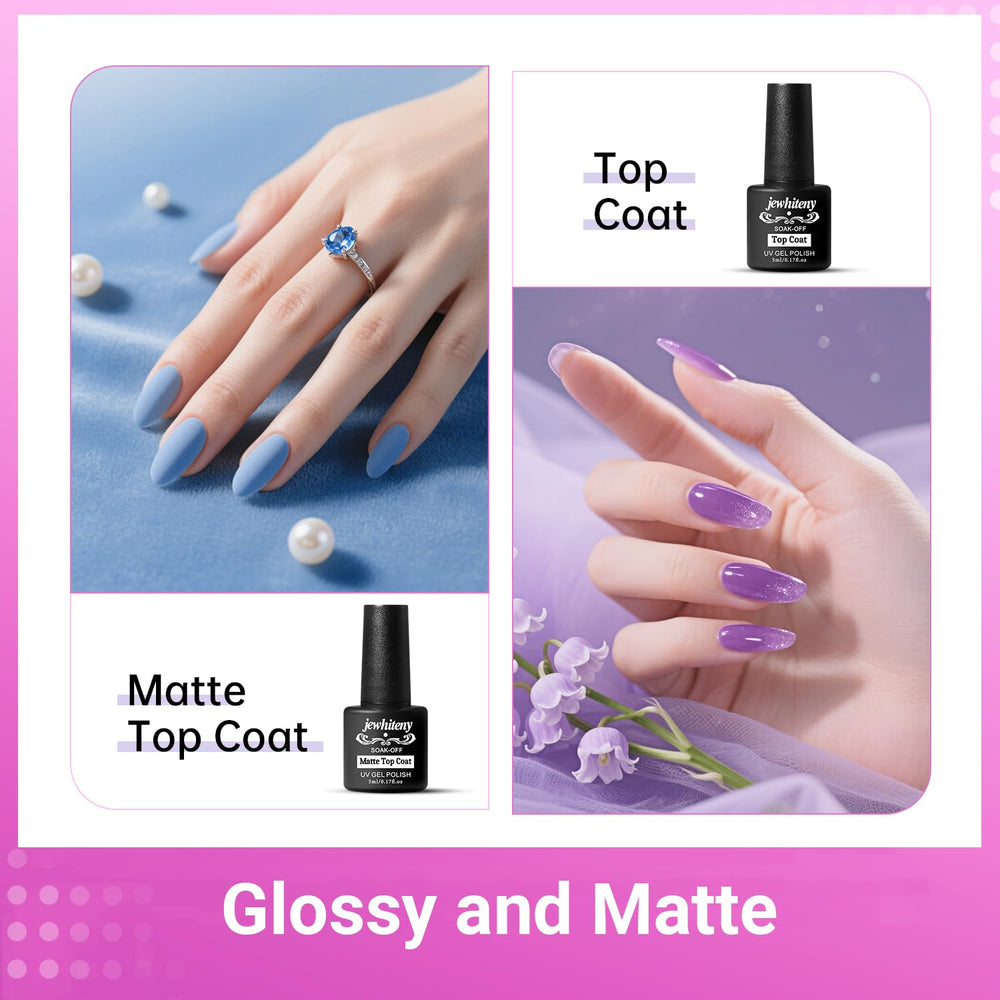 JEWHITENY 28 poly gel tubes cover nude, gray, glitter, and bold colors