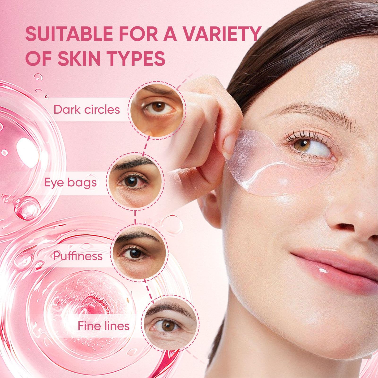 Morning routine with Jfsyb patches before makeup for refreshed look
