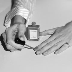 J. Hannah pewter packaging on display highlights USA-made polish.