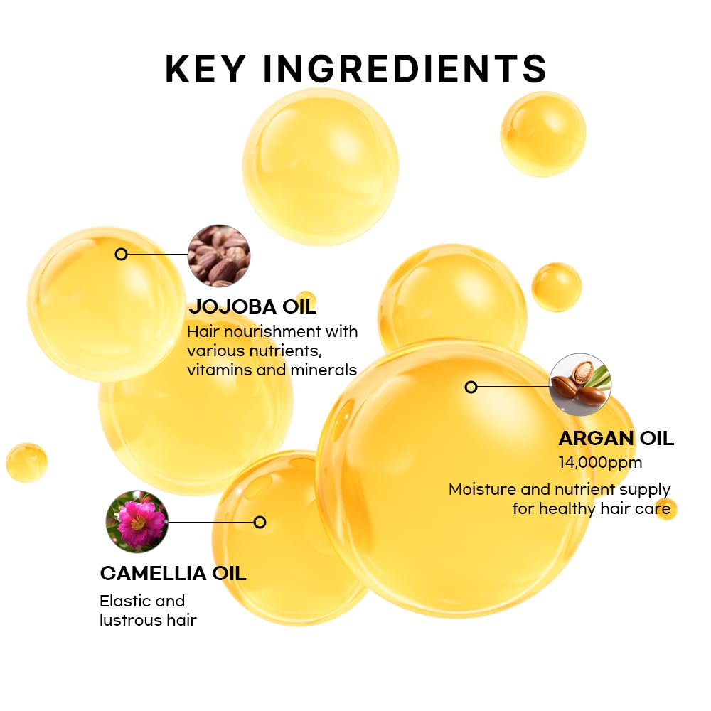 JHP Cosmetics argan-oil-infusion-wet-hair with instant nourishment during styling