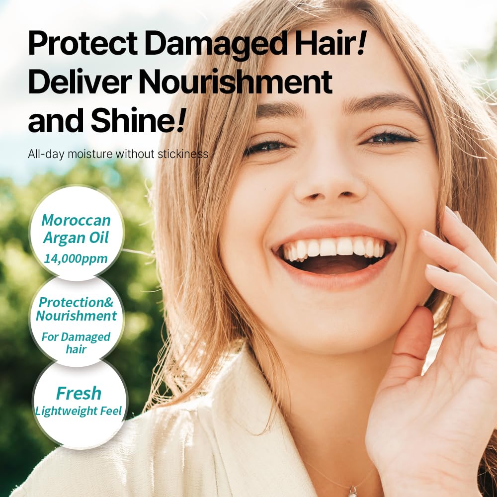 JHP Cosmetics Argan Serum apply-on-hair demonstrates quick absorption for smoother strands