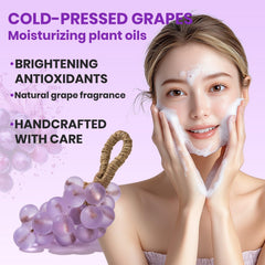 JHZHONG grape soap on a rope detail highlighting handmade artistry and decorative appeal