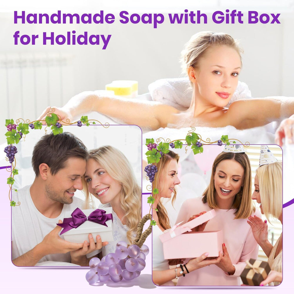 JHZHONG grape soap on a rope on vanity as a charming centerpiece with pleasant scent
