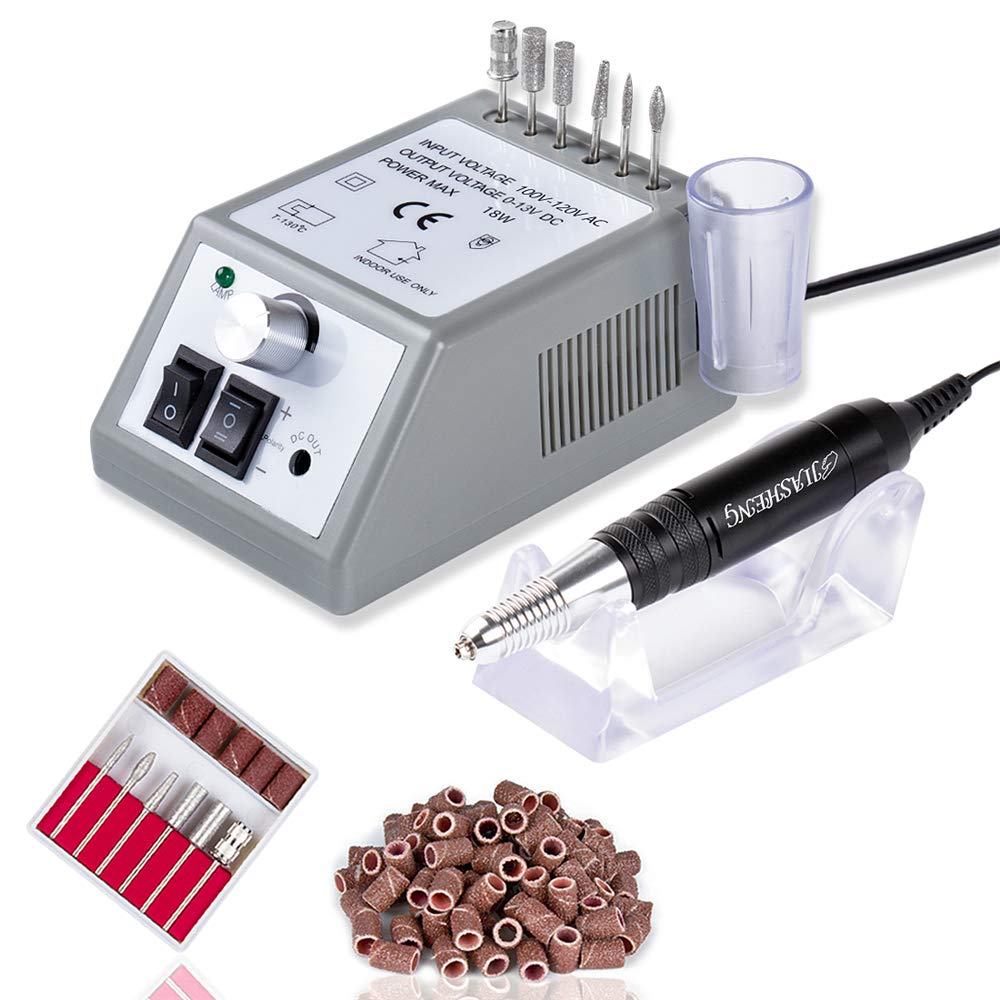 JIASHENG 30k RPM nail drill front view for precise manicures