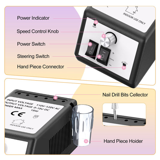 Jiasheng Nail Drill handpiece aluminum close-up with heat-dissipation design for cooler operation