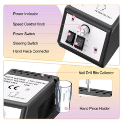 Jiasheng Nail Drill handpiece aluminum close-up with heat-dissipation design for cooler operation