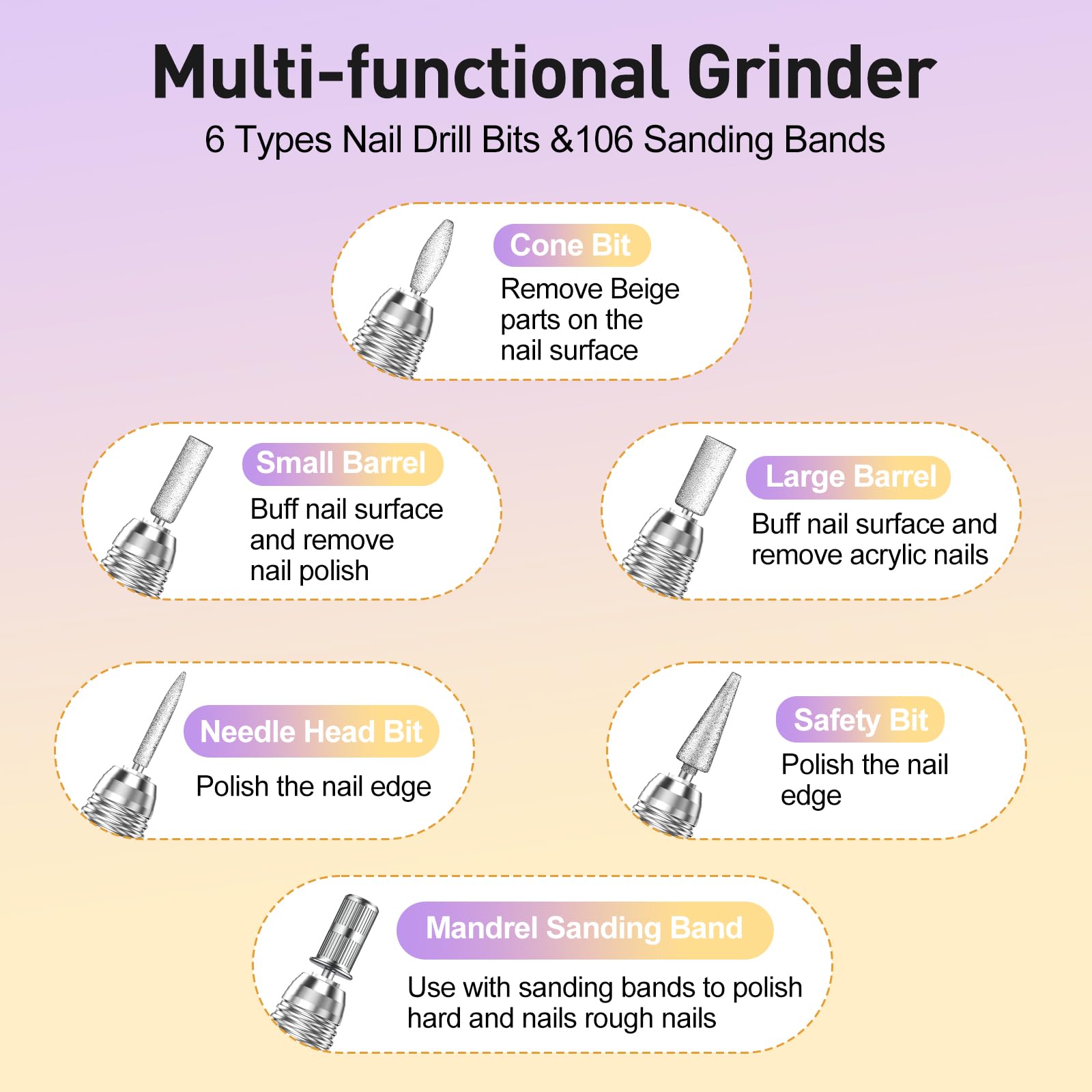 Jiasheng low-vibration drill minimizes noise for comfortable nail polishing sessions