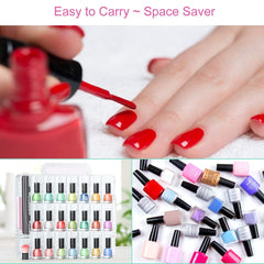 JIASHENG nail polish organizer adjustable dividers to fit bottle sizes