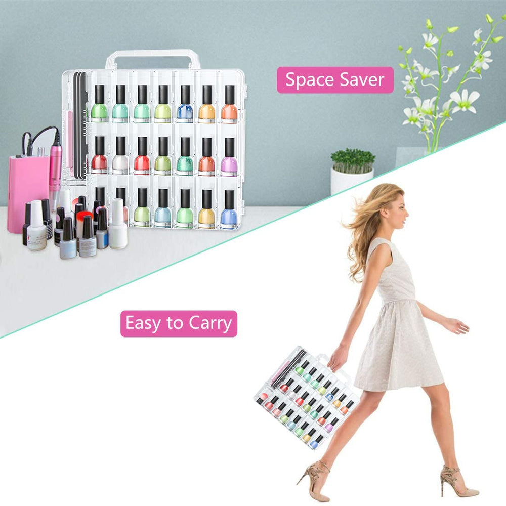 JIASHENG nail polish organizer bottle slots keep bottles upright and visible