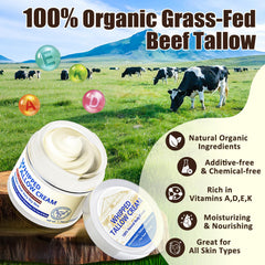 JIIANERY beef tallow honey balm jar delivers deep moisture with a lightweight feel.