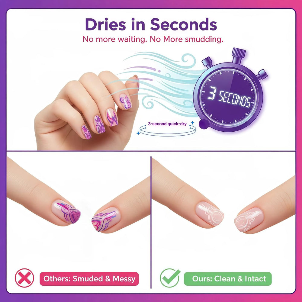 JIJOE Nail Art Pen Set precision lines enable clean decorative patterns