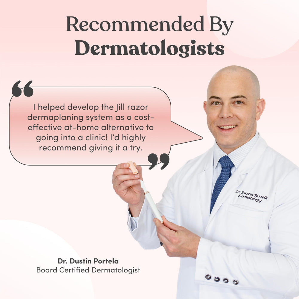 Jill Dermaplane glow-ready complexion after dermaplaning