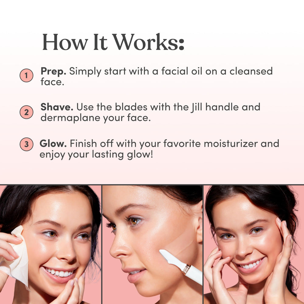 Jill Dermaplane microgroove technology enabling gentle exfoliation