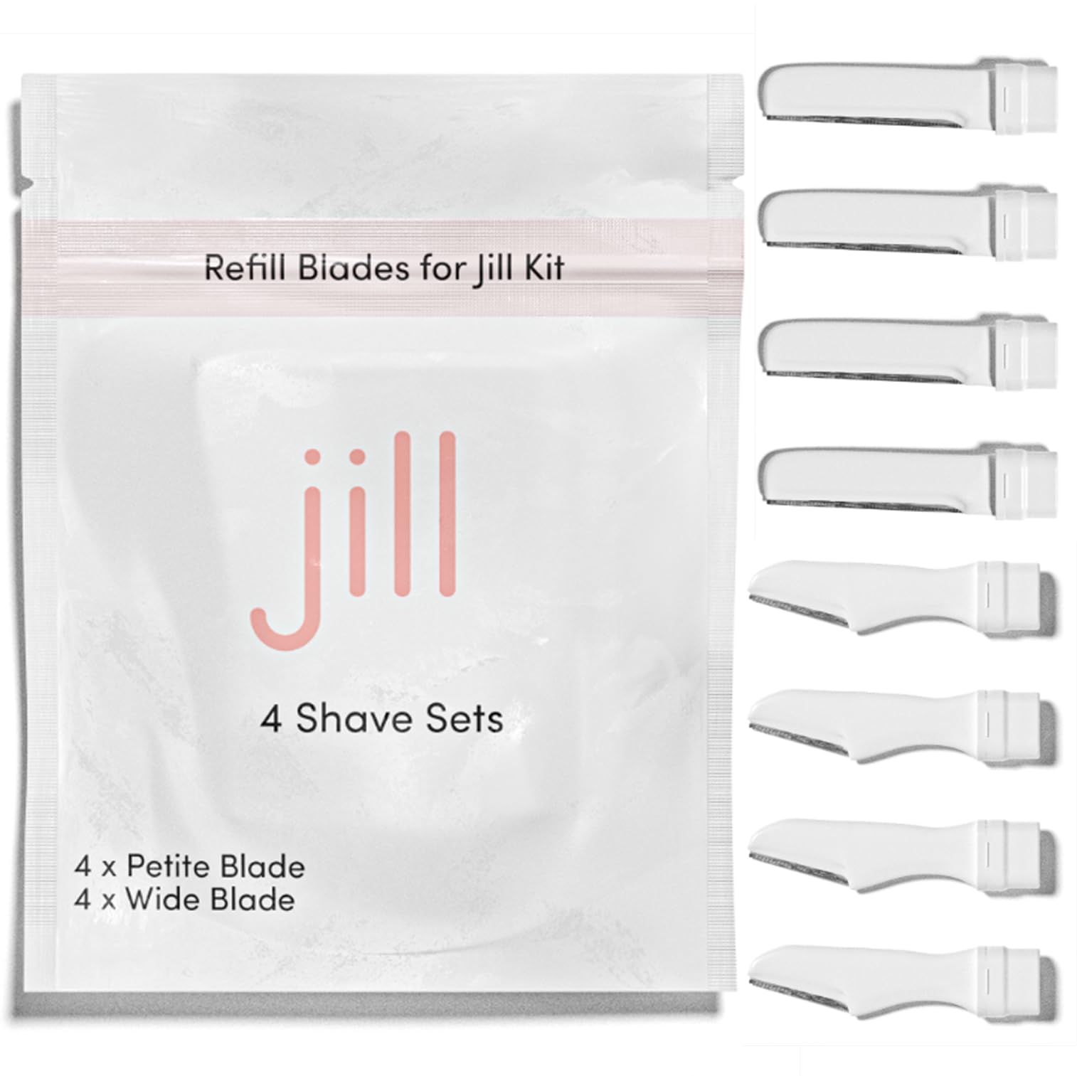 Jill Dermaplane refill blades pack for full-face dermaplaning and smoother skin