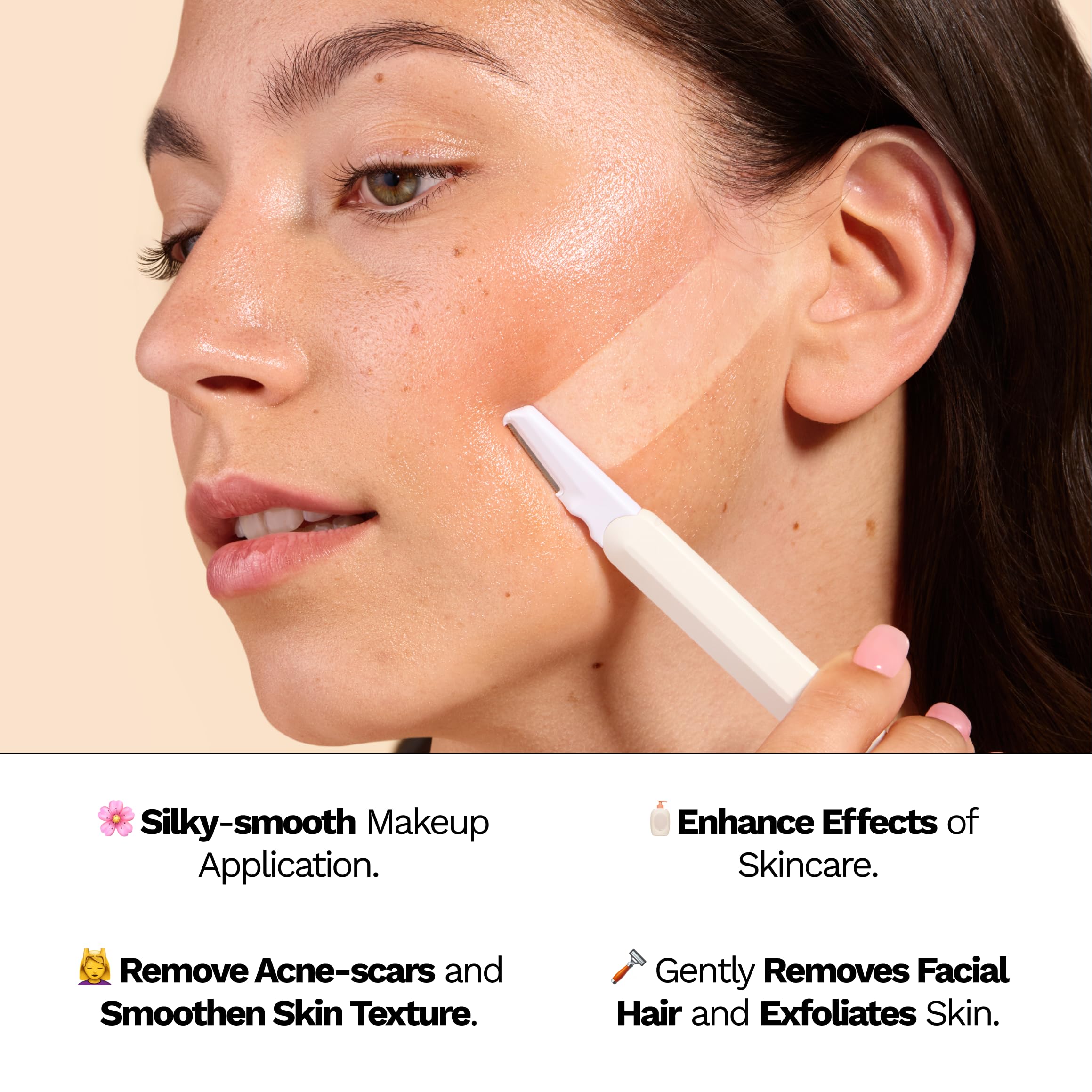 JILL Prep Wipe in Rose from the kit for quick, comfortable prep before dermaplaning.