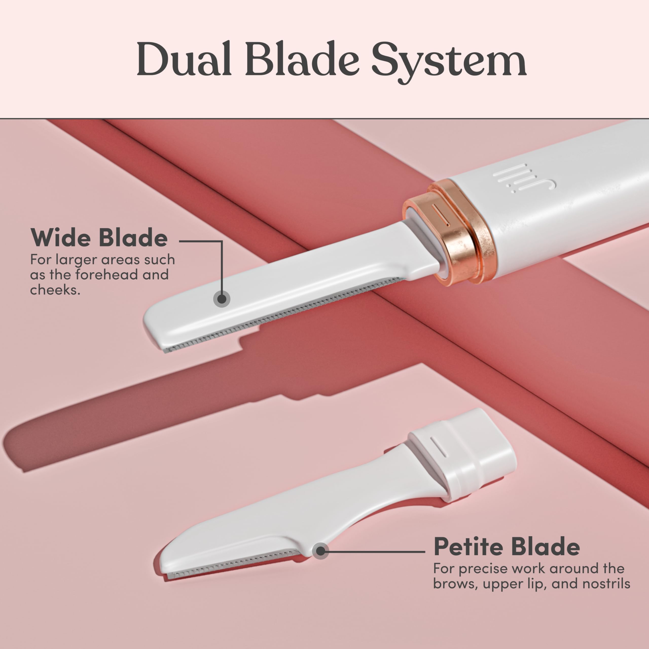 Jill Dermaplane wide blades for cheeks, chin, and forehead dermaplaning